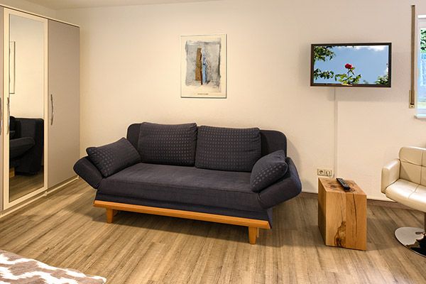 Wohnzimmer mit gemütlicher Couch