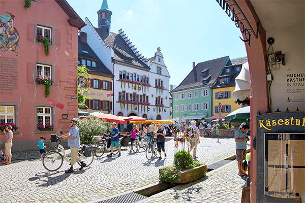 Marktplatz der historischen Altstadt Staufen